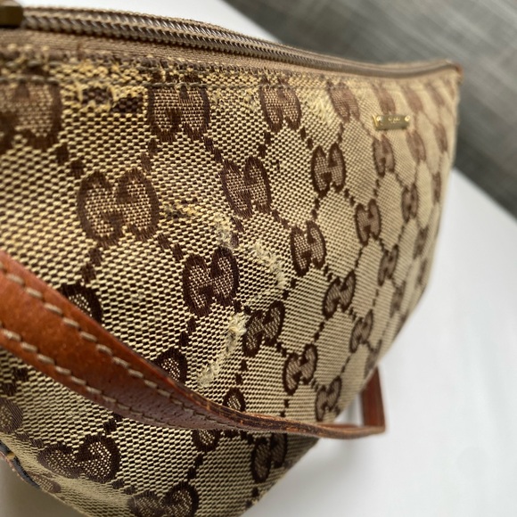 Vintage Gucci GG monogram canvas boat pochette USED CONDITION - Picture 11 of 16